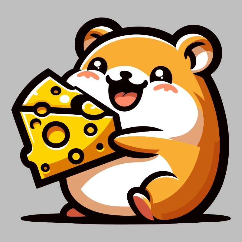 Cheesy Chomper: The Delightful Hamster
