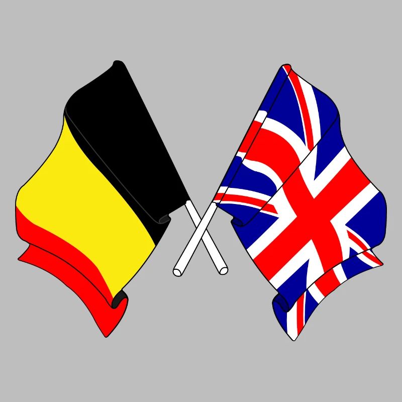 Drapeau de la Belgique, drapeau de l’Angleterre