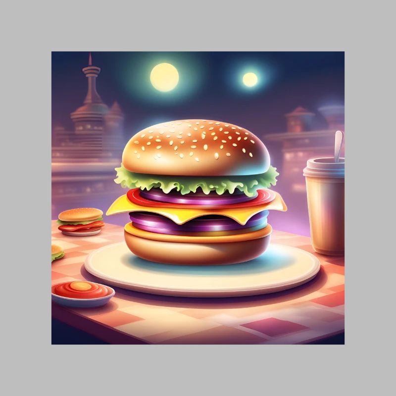 burger, hamburger, fast food