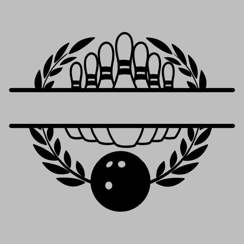 Bannière couronne de laurier bowling