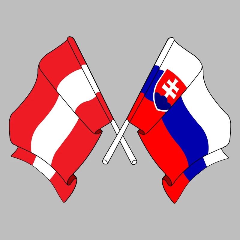 Drapeau Autriche, drapeau Slovaquie