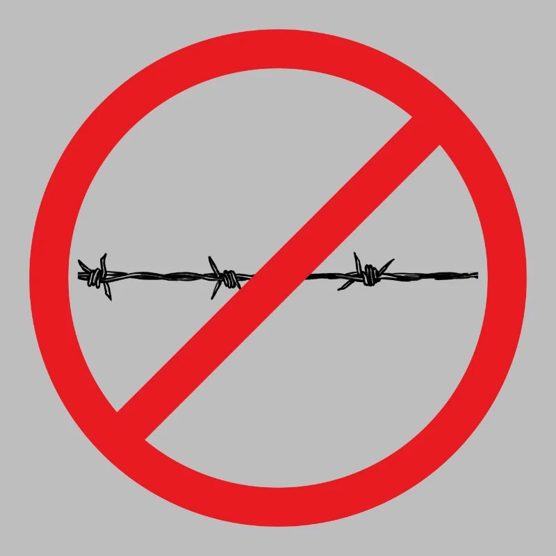 Barbed wire/demarcation prohibited