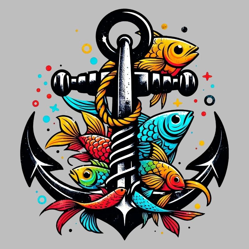 An Anchor with Fish