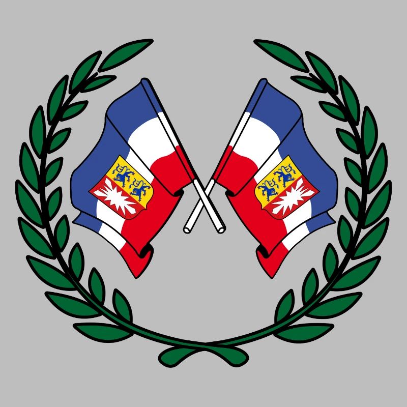Drapeaux Couronne de laurier Schleswig Holstein
