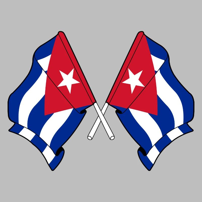 Two flags Cuba