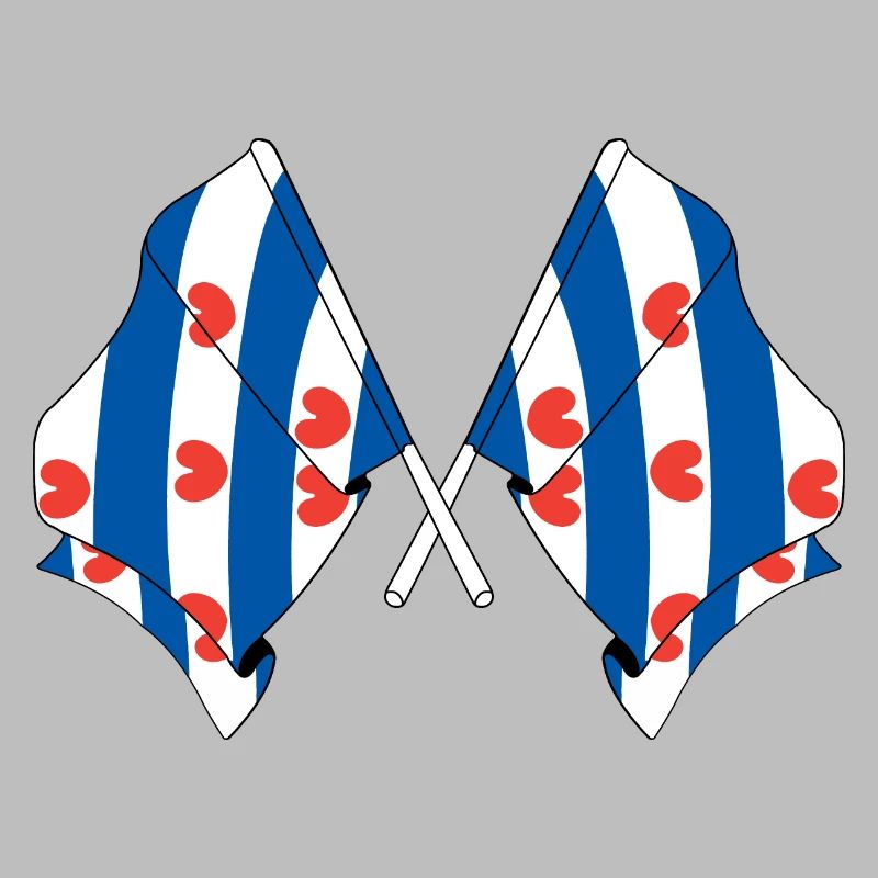 Deux drapeaux de la province de Frise