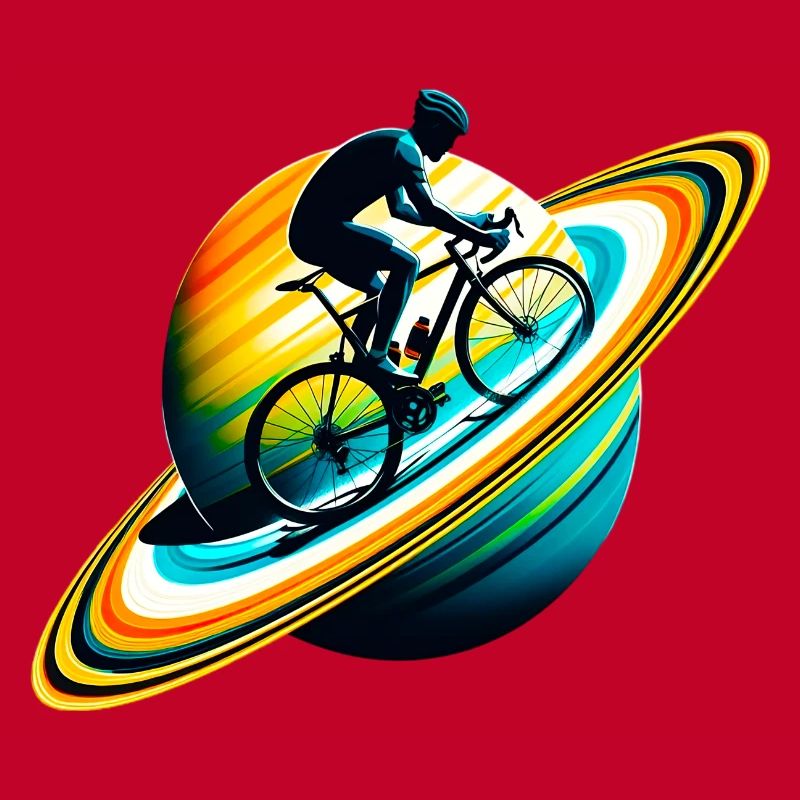 Cyclist on Saturn