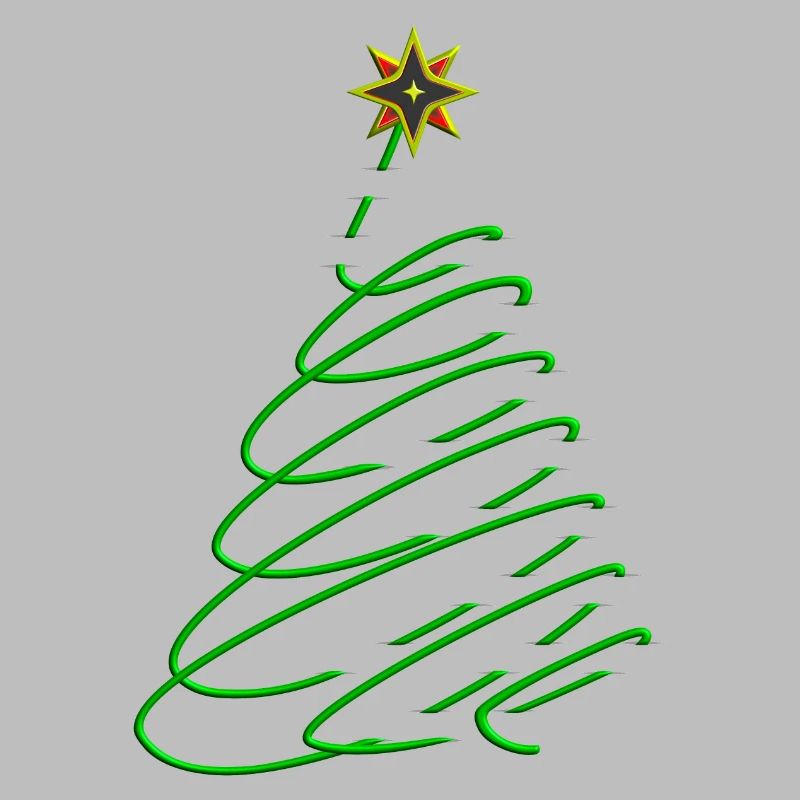 Weihnachtsbaum Spirale mit Stern