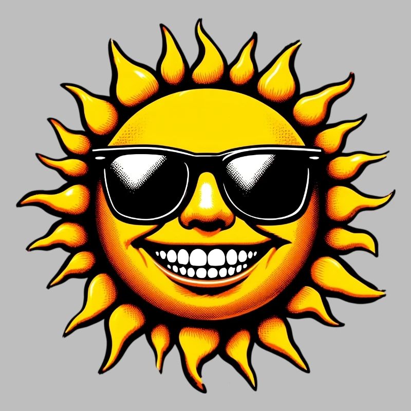 Soleil avec lunettes de soleil