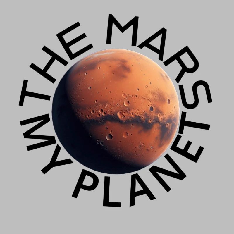 Martian surface with craters