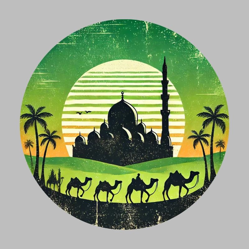 Marrakech mosque camels design