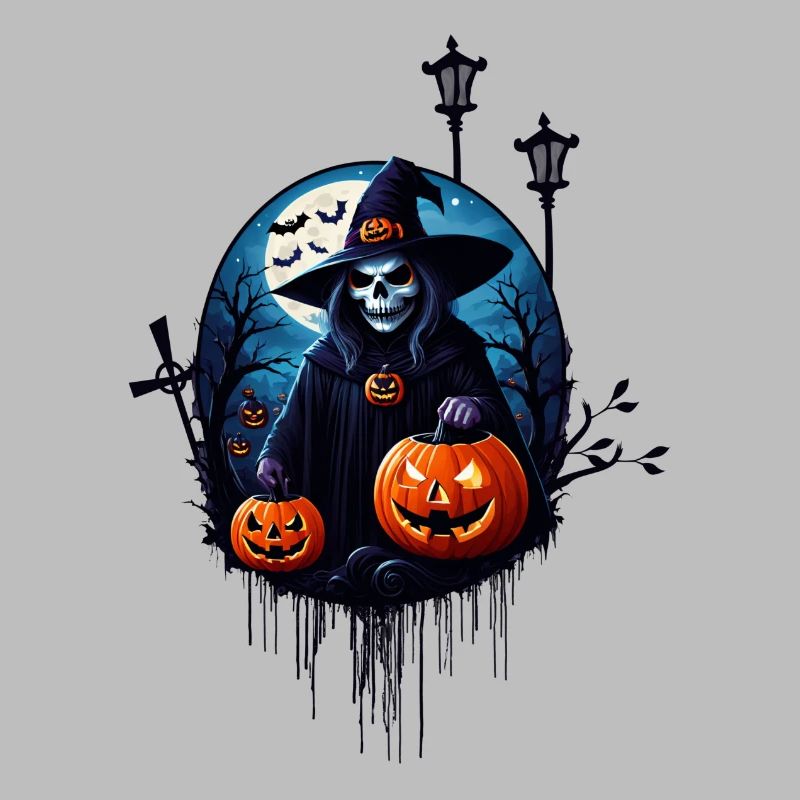 A spooky Halloween scene