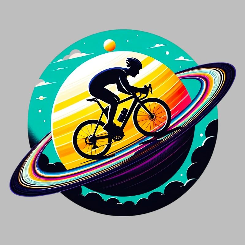 Cycliste sur Saturne