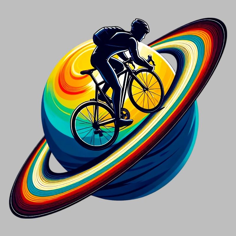 Cyclist on Saturn