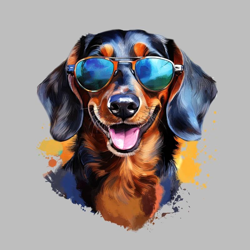 Dachshund with sunglasses