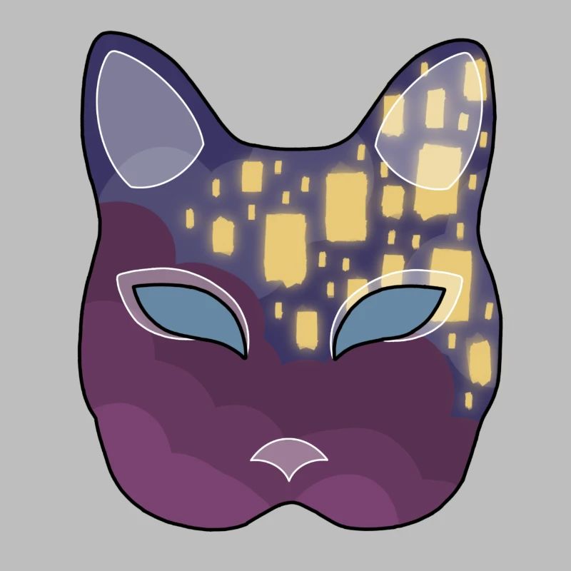 Lantern Neko Mask