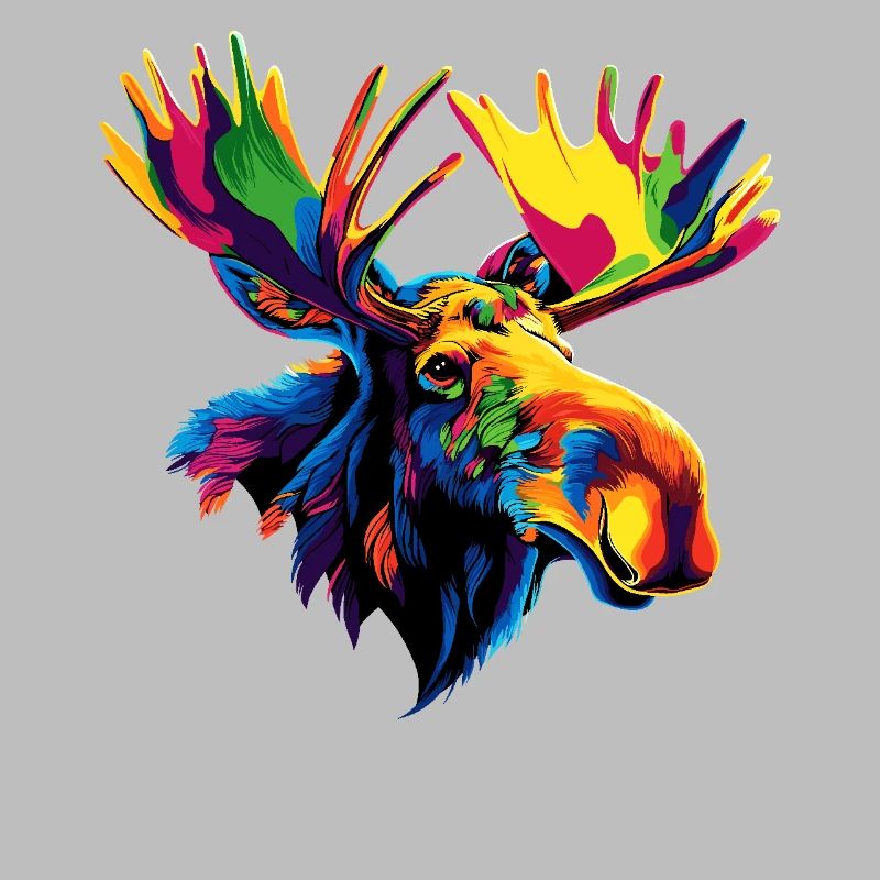 Elch Moose Elchbulle Geweih Hirsch Wilde Elche