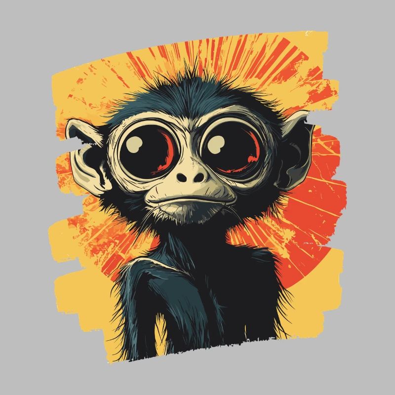 Singe araignée rétro