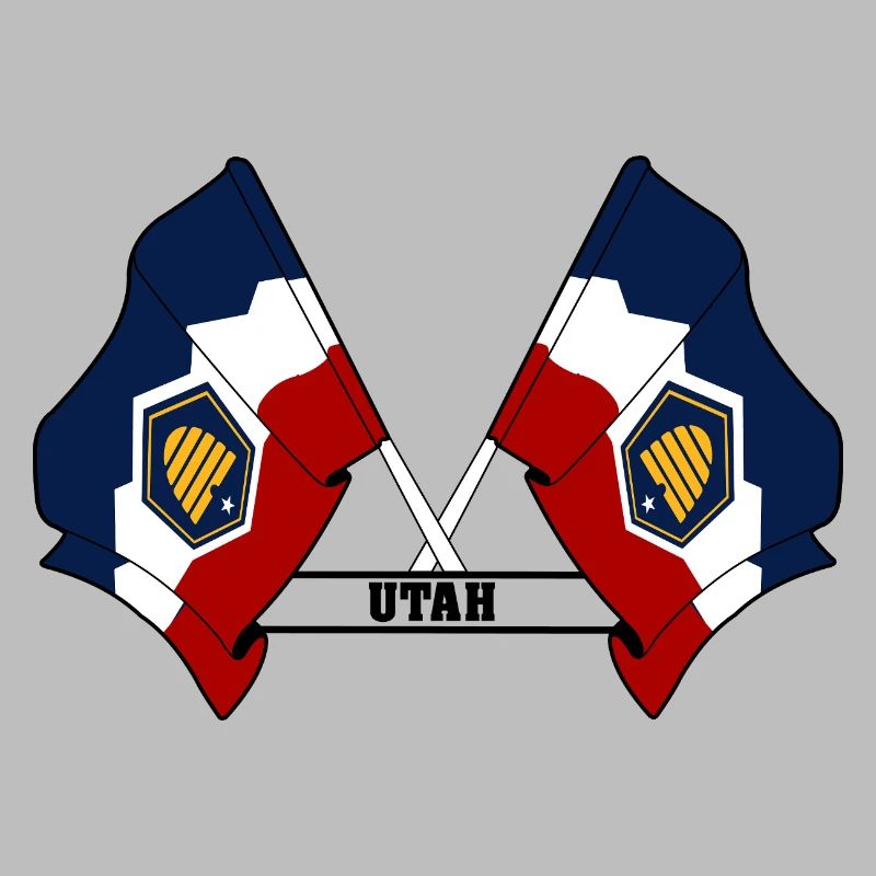 Texte à deux drapeaux UTAH