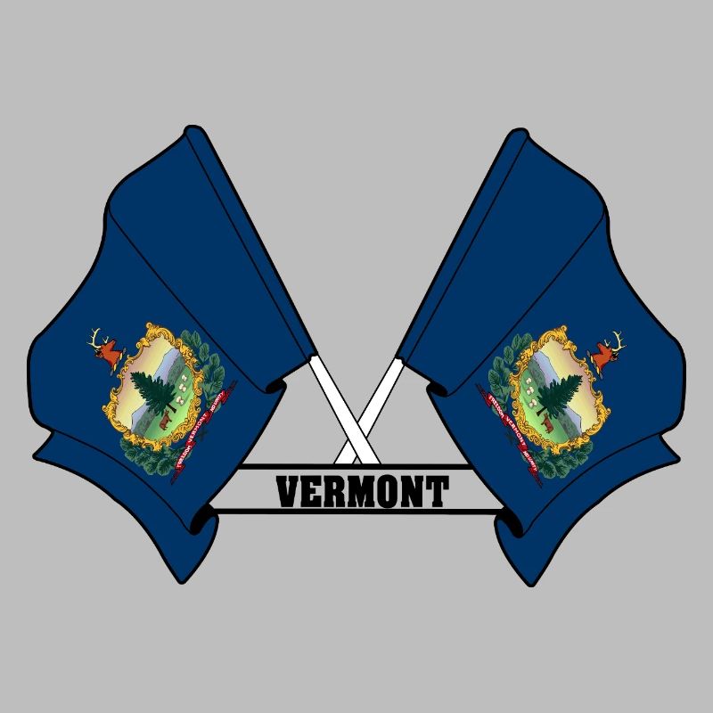 Two flags text VERMONT