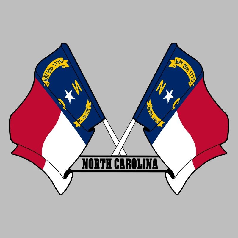 Deux drapeaux texte CAROLINE DU NORD