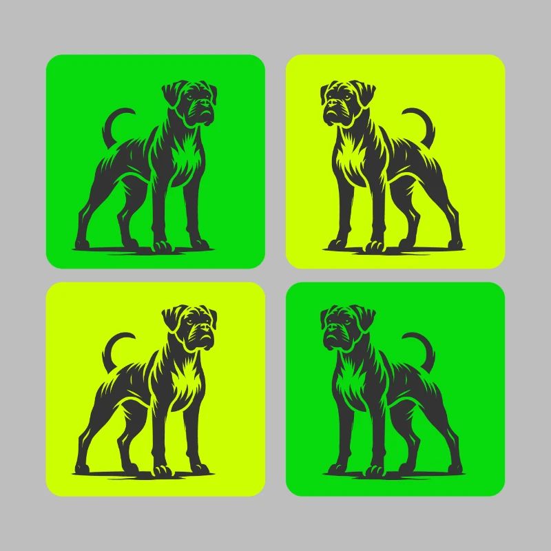 Conception de chien boxer