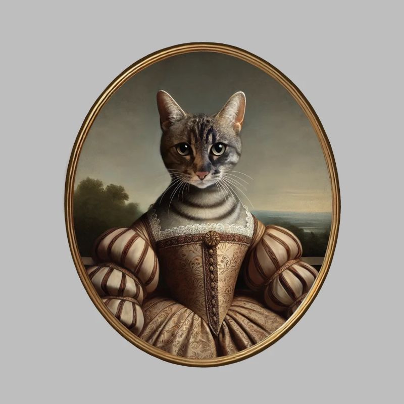 Chat du Bengale dans le style de la Renaissance