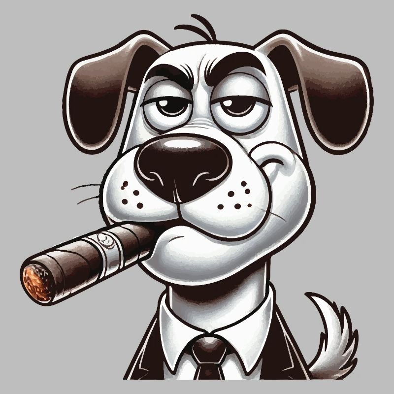 Hund mit Zigarre