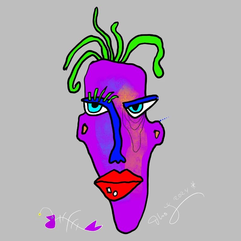 Explosion de couleurs de portrait au néon