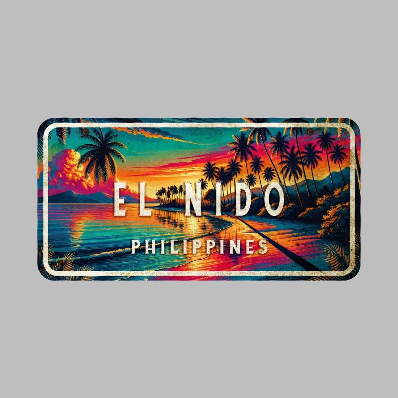 El Nido – Tropical Retro Schild