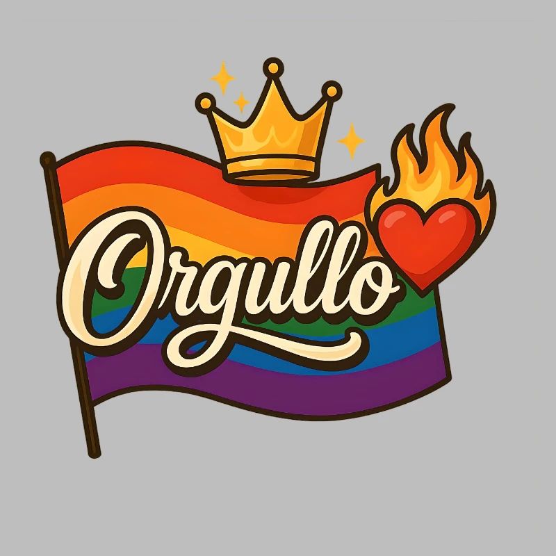 Orgullo – Pride con Corazón y Corona