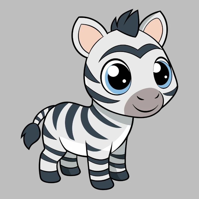 Baby Zebra with Big Blue Eyes
