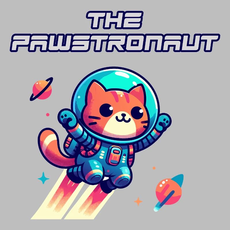 L’astronaute Cat dans l’espace