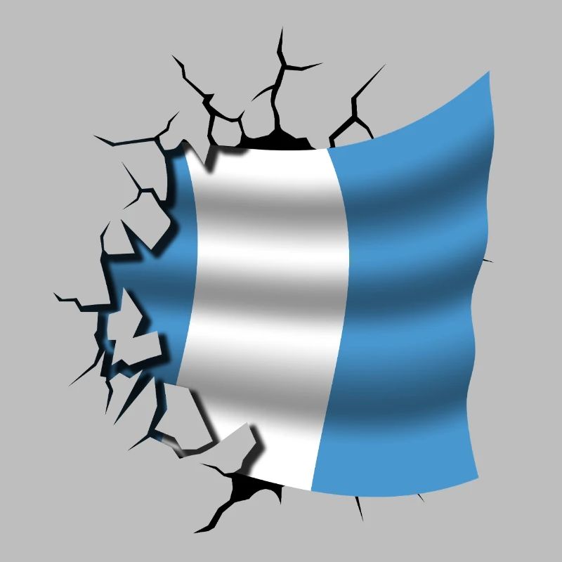Drapeau du Guatemala - Guatemala - Drapeau Broken Des