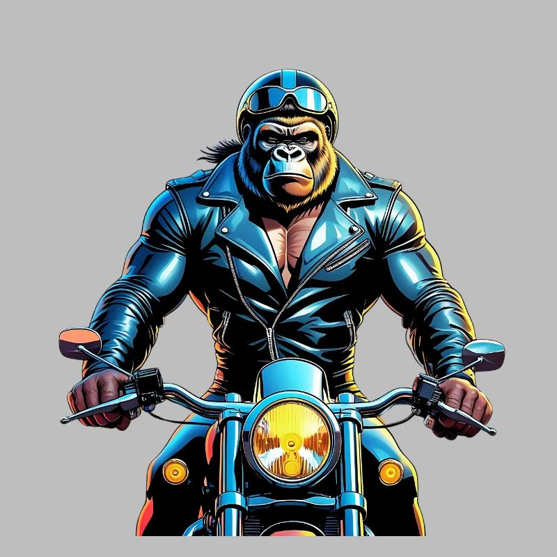 Illustration de cavalier de gorille urbain