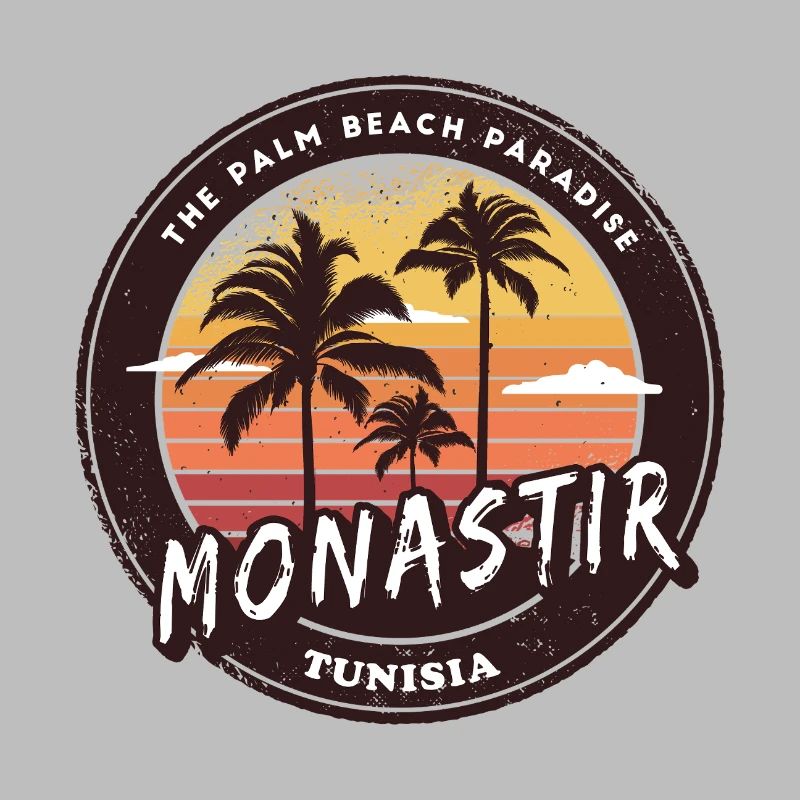 Monastir Palm Trees Vintage Design