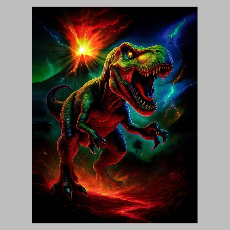 Volcano Tyrant in Neon Fire