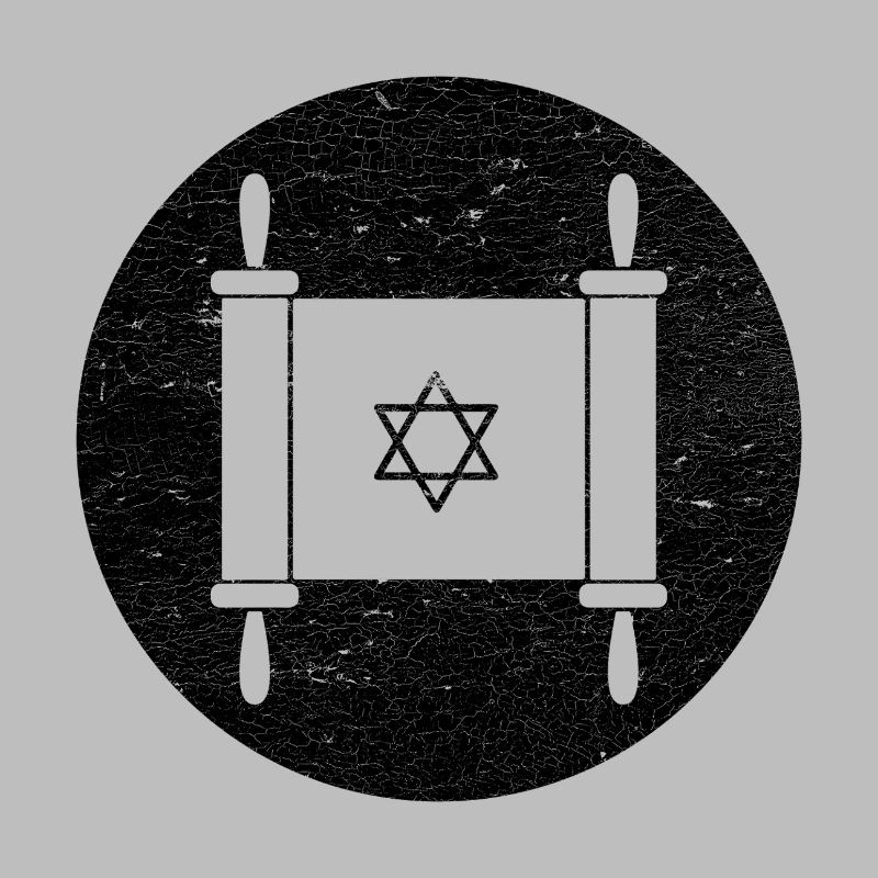 Rouleau de la Torah dans un cercle noir