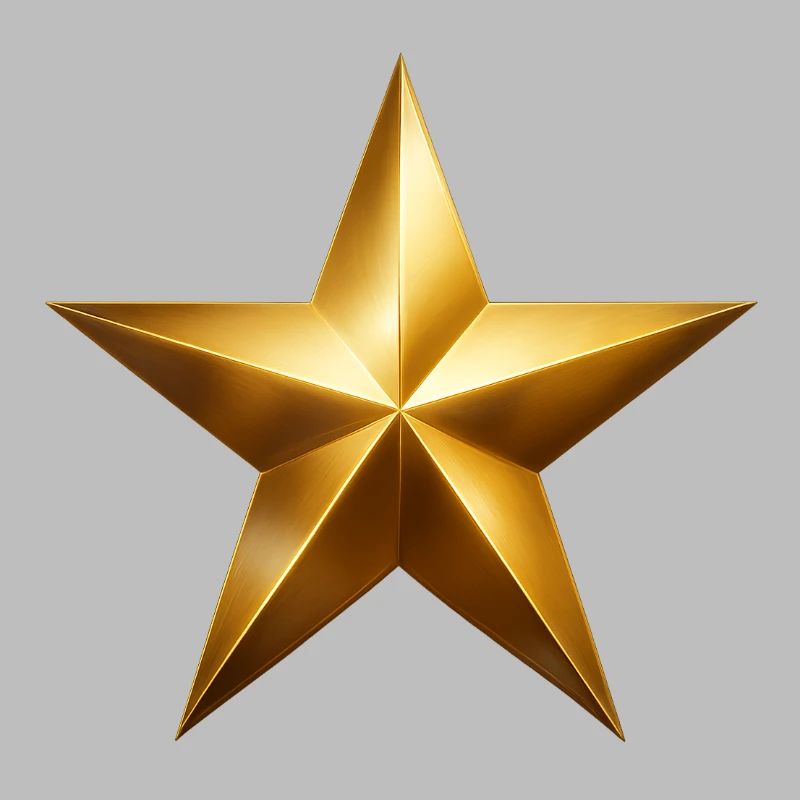 Accent étoile dorée