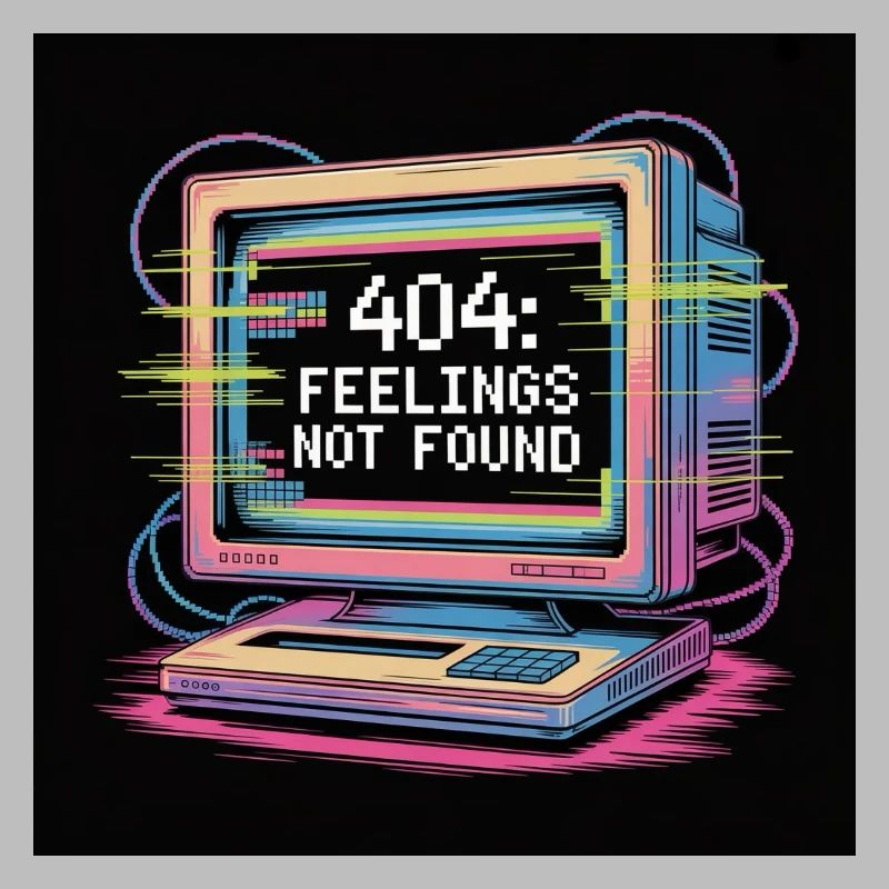 Ordinateur rétro 404 sans sensation