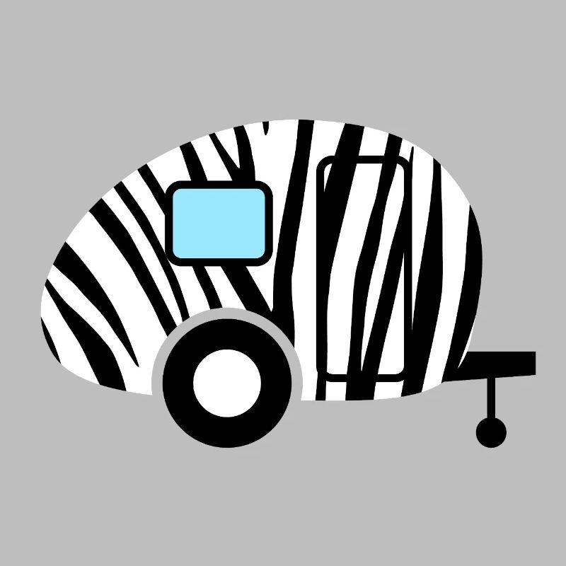 Caravan Caravan Zebra Pattern Holiday Camping