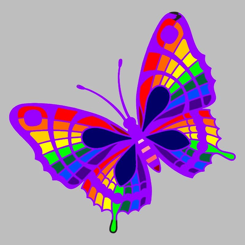 Papillon violet multicolore – Célébrez la diversité