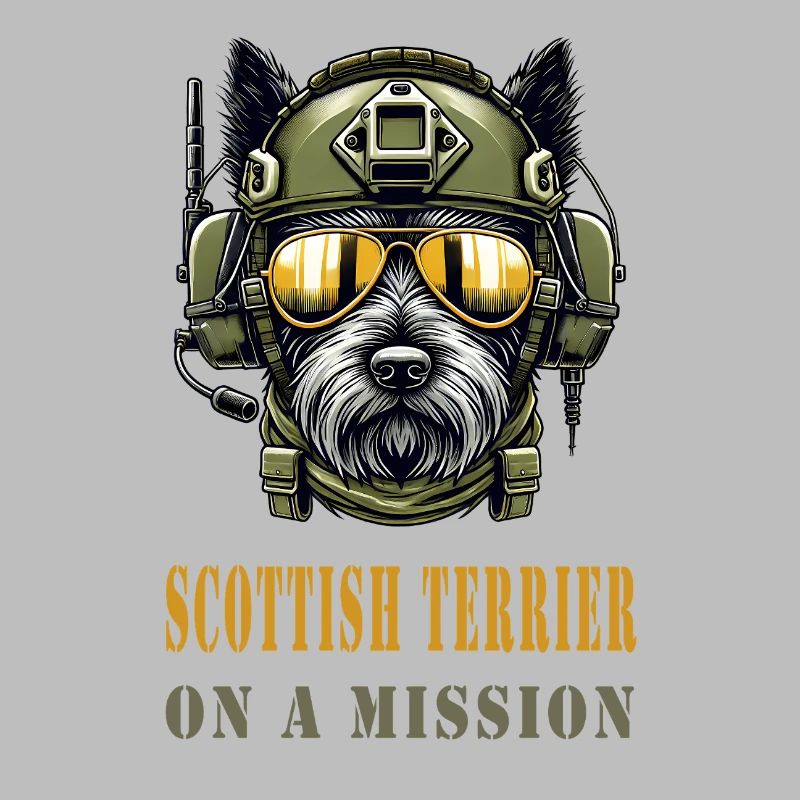 Scottish Terrier on Mission - Military