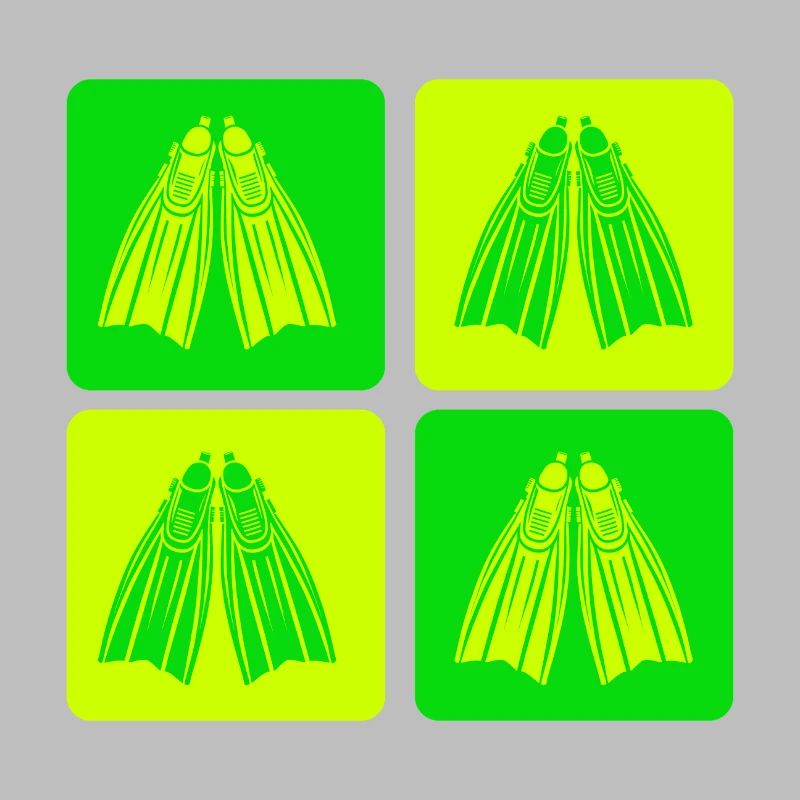 Retro Taucherflossen Design