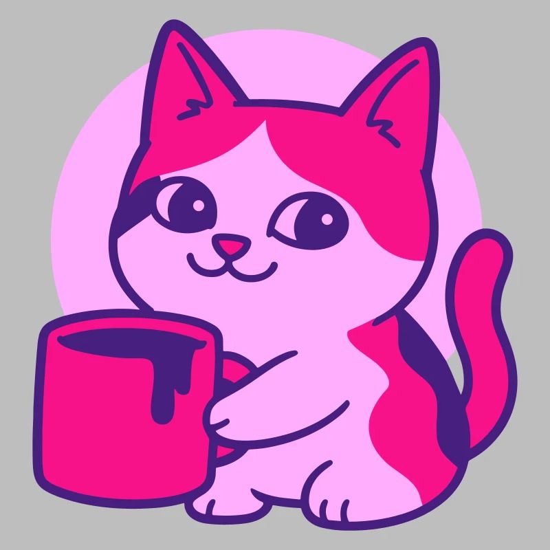 Chat de café mignon