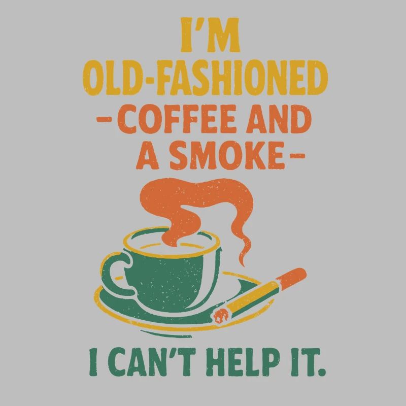 Vintage Kaffee Böser Blick Illustration