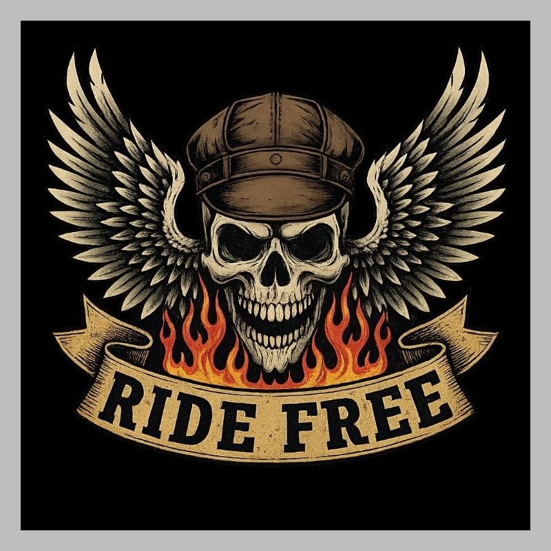 Conception de crâne de motard