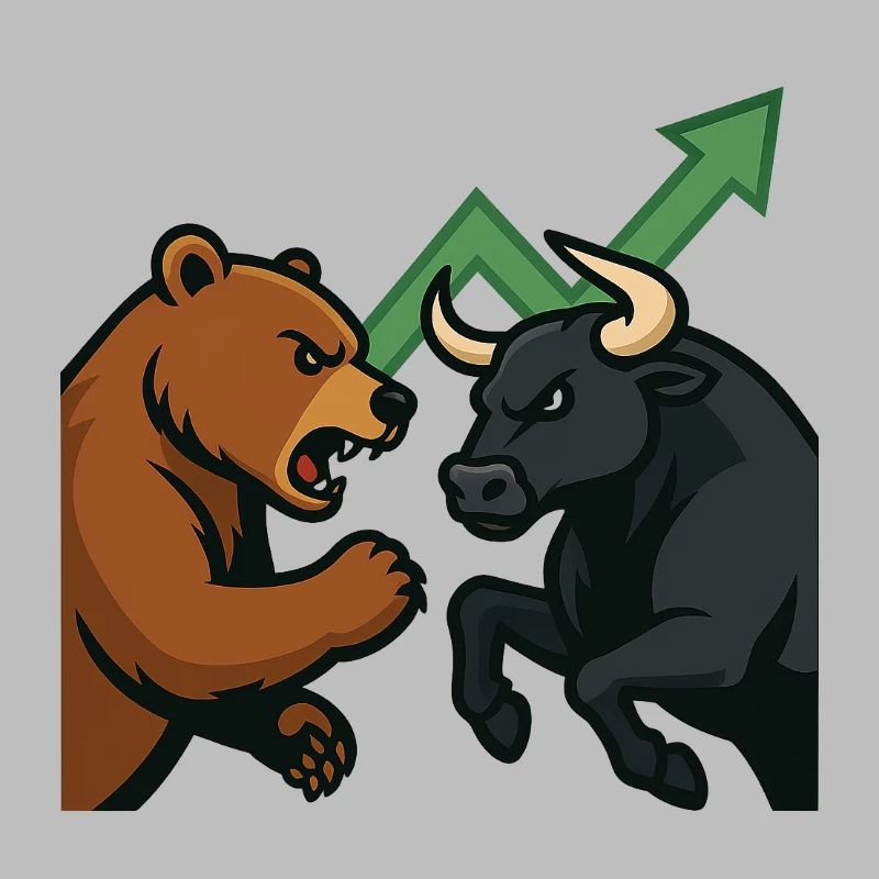 Graphique de combat des ours et des taureaux