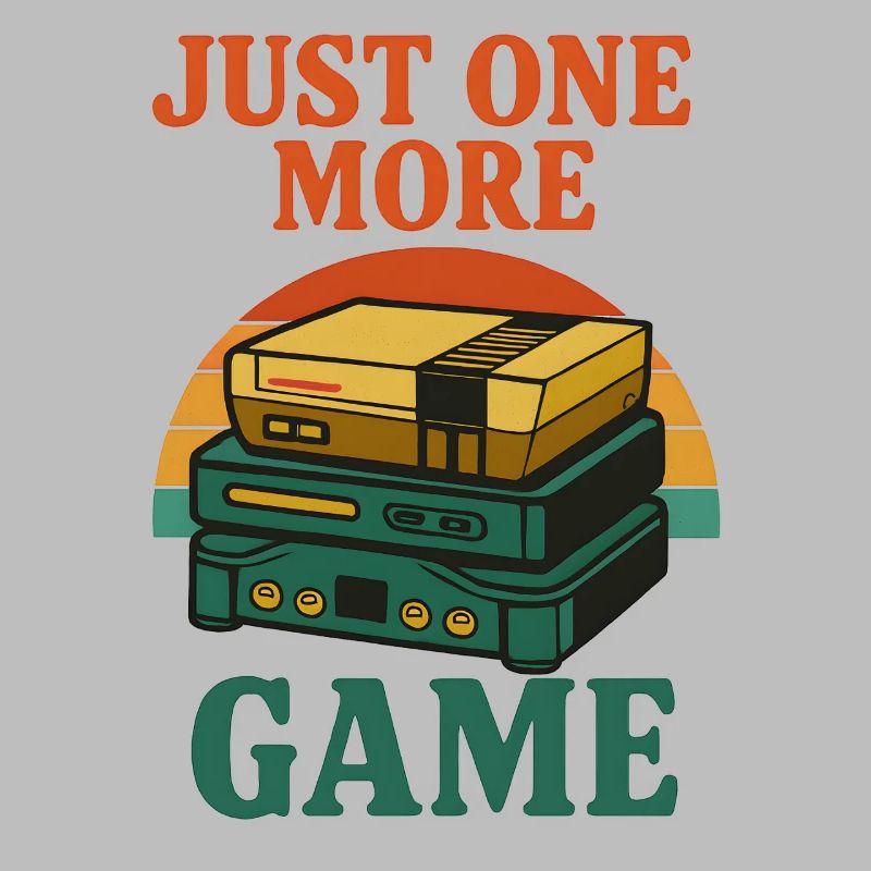 Retro Gaming Stack Illustration