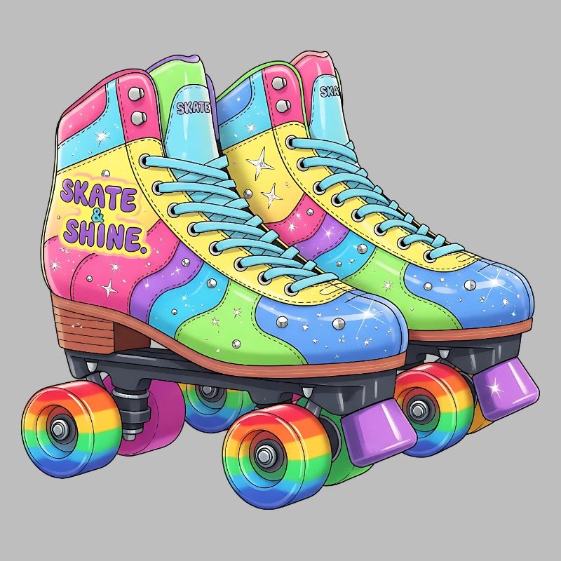 Retro Rollschuhe Rainbow Skate & Shine Disco
